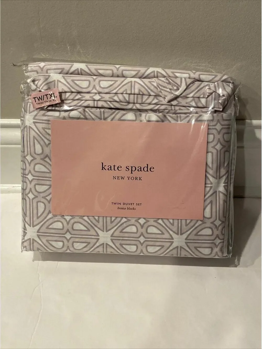 NWT Kate Spade Breeze Blocks Twin  Duvet + Sham Set